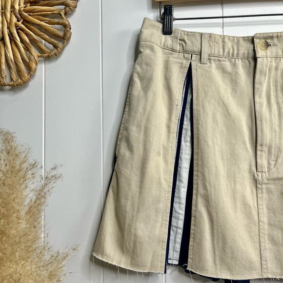 Free People skirt mini skirt pleated sporty denim striped - Picture 7 of 9